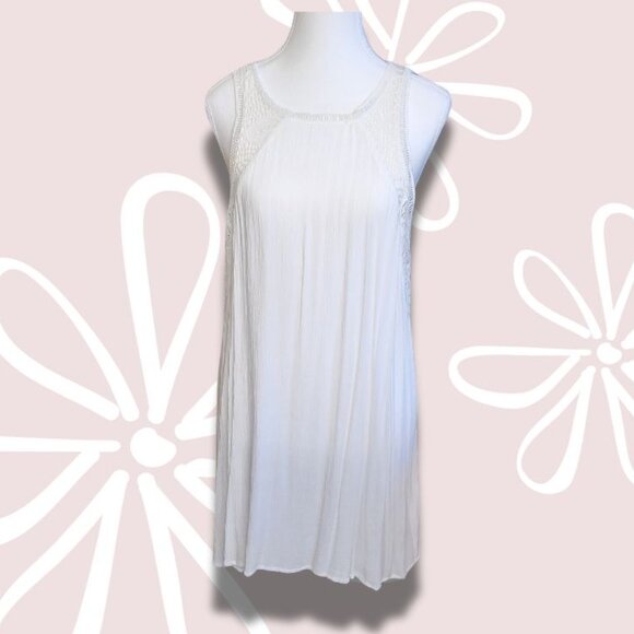 O'Neill Dresses & Skirts - O'NEILL Swim Coverup Sheer White Tank Dress Size L - Large